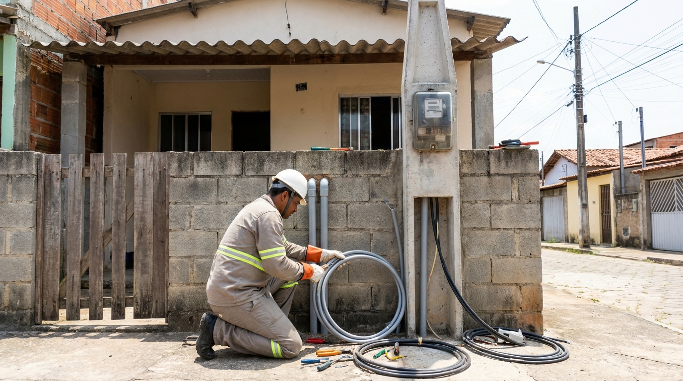 Instalação de Poste Padrão em Uberaba‑MG