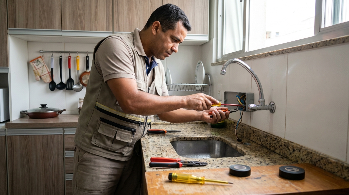 Instalação em Cozinha ou Área Gourmet em Uberaba‑MG